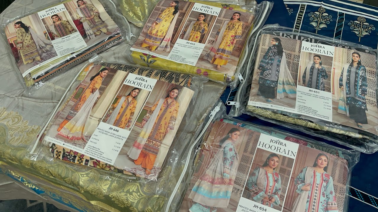 Johra New Volume Hoorain | Printed Premium Lawn With Jacquard Voile Duppata Super Wholesale Rate