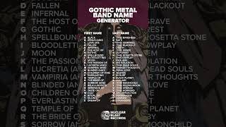 Nuclear Blast Records - Goth Band Name Generator (Shorts)