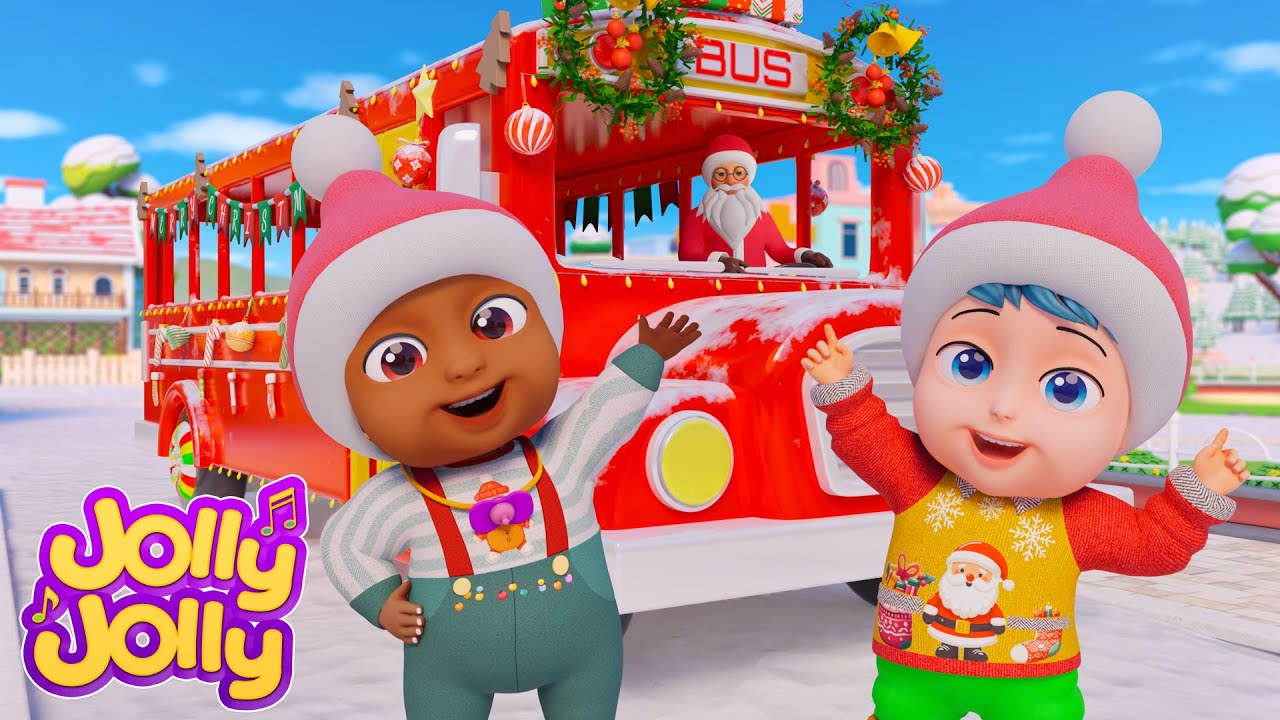 Merry & Bright with Christmas Wheels On The Bus, Five Little Ducks | Jolly Jolly - Kids Songs