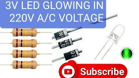 3V LED GLOWING IN 220V AC 100% Working