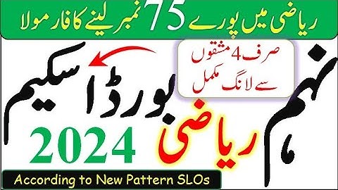 9th Class Math Pairing Scheme 2024 | 9th Class Math Guess Paper 2024