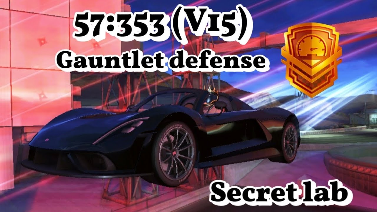 Asphalt 8, The secret lab, Gauntlet defense 57:353 (V15) - YouTube