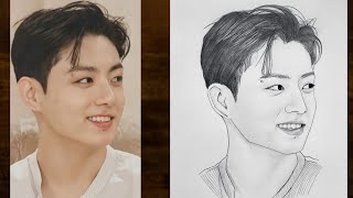 How to draw BTS Jungkook step by step #3 - Drawing Tutorial |  YouCanDraw