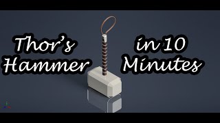 Create Thor's Hammer in 10 Minutes || Autodesk Inventor || DesignKnights