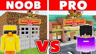 NOOB vs PRO: BEST FNAF Pizzeria House Build Challenge in Minecraft