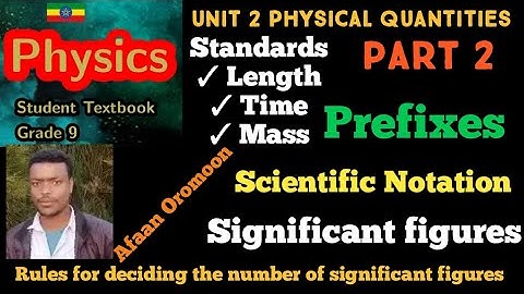 Physics grade 9 New curriculum Unit 2 Physical Quantities