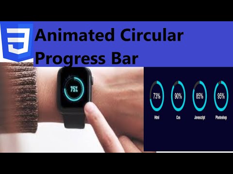 Responsive Animated Circular Progress Bar Using Html CSS  [ Hindi ]