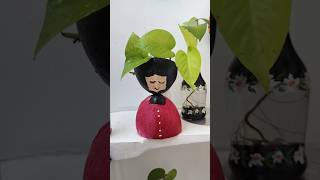 Coconut shell planter #youtubeshorts #diy #art #coconutshellcrafts #shorts #balconygarden