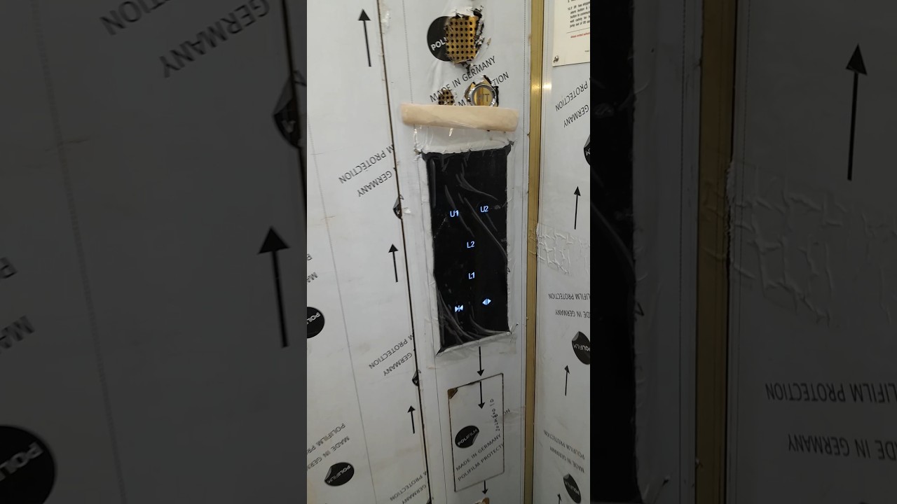 Test riding  touch screen elevator project