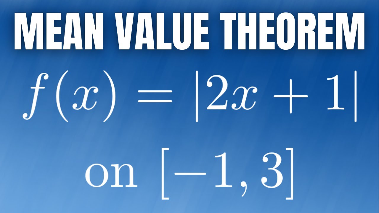 Mean value Theorem. Математика x 24