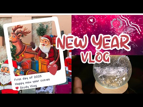 NEW YEAR VLOG ❤️| FIRST DAY OF 2025 💖| How much I studied? #happy #newyear #studyvlog #neet2025