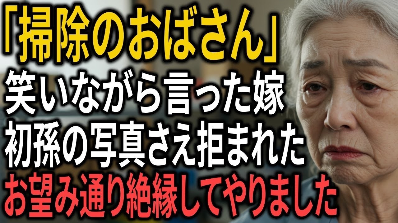 「掃除のおばさんなんて恥ずかしい」私を侮辱する息子嫁の言葉に我慢の限界！全ての援助を停止して絶縁しました・・・
