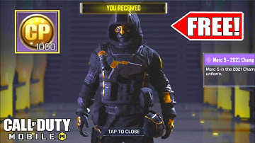 HOW TO GET FREE MERC 5 - 2021 CHAMP & 1000 CP IN CALL OF DUTY MOBILE!