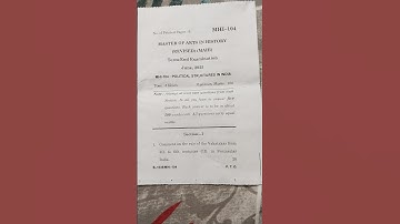MHI-104 June 2025 question paper #previousyearquestionpaper #mahistory #ignouquestionpaper #1styear