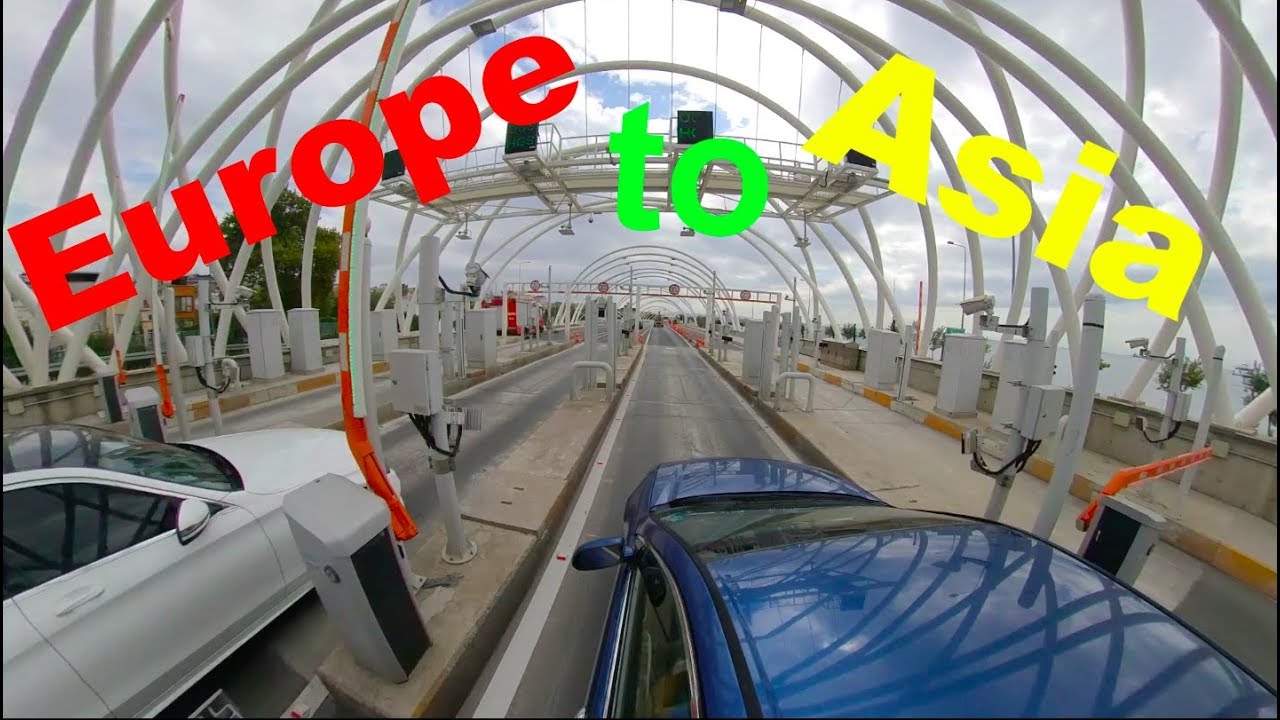 Tunnel under Water to Asia. Eurasia Tunnel / Highway on Asian side to