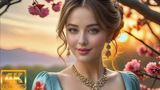 4K Ai Girl Lookbook - Ai Girl Sophia: Tranquil Moment Under The Blooming Cherries
