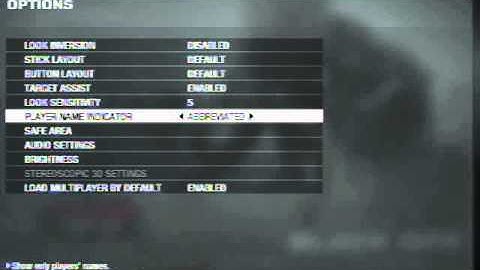 Call of Duty Black Ops color blind settings