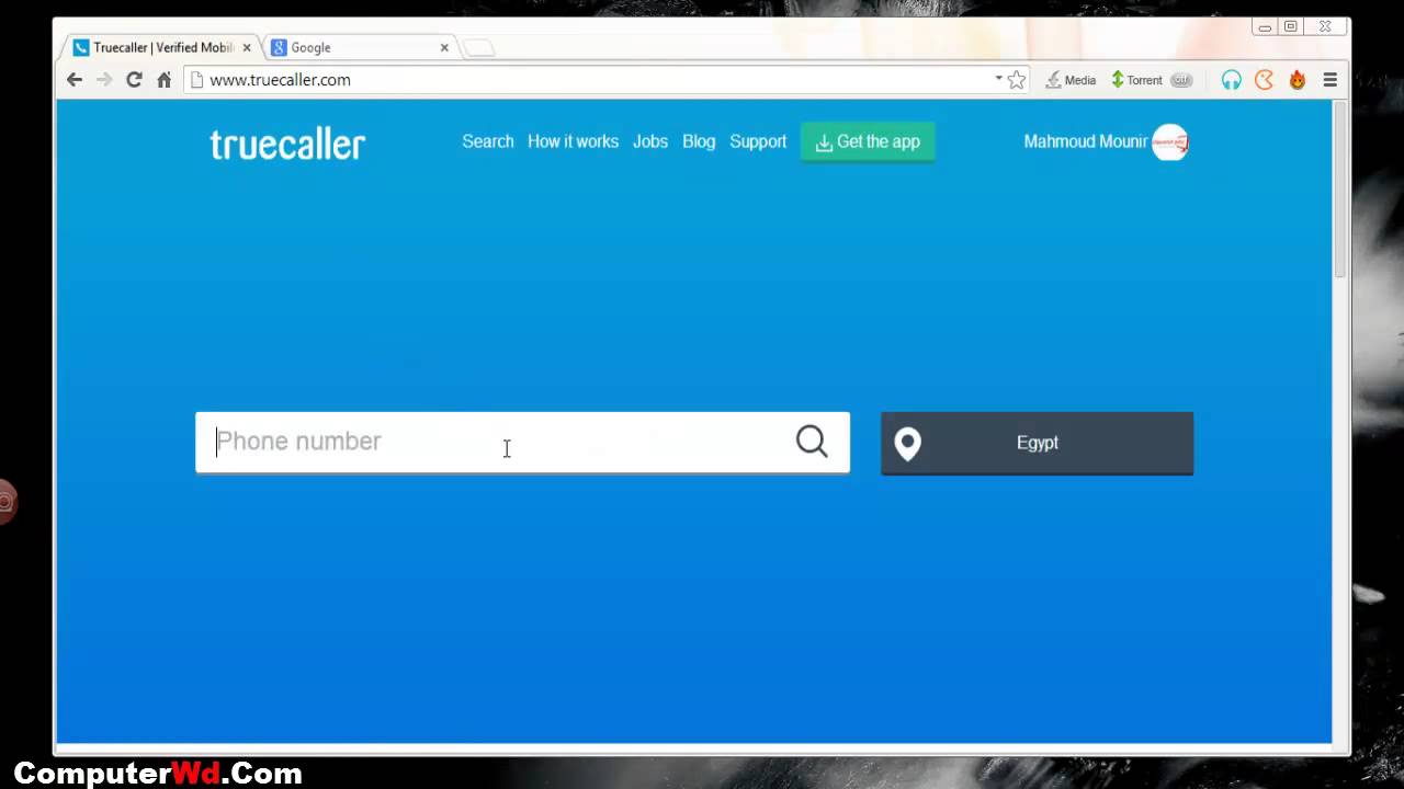 تطبيق Truecaller علي الكمبيوتر لمعرفة اسم صاحب اي رقم Youtube
