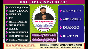 Python Class Room Video by Mr. Nagoor Babu Sir @ DURGASOFT