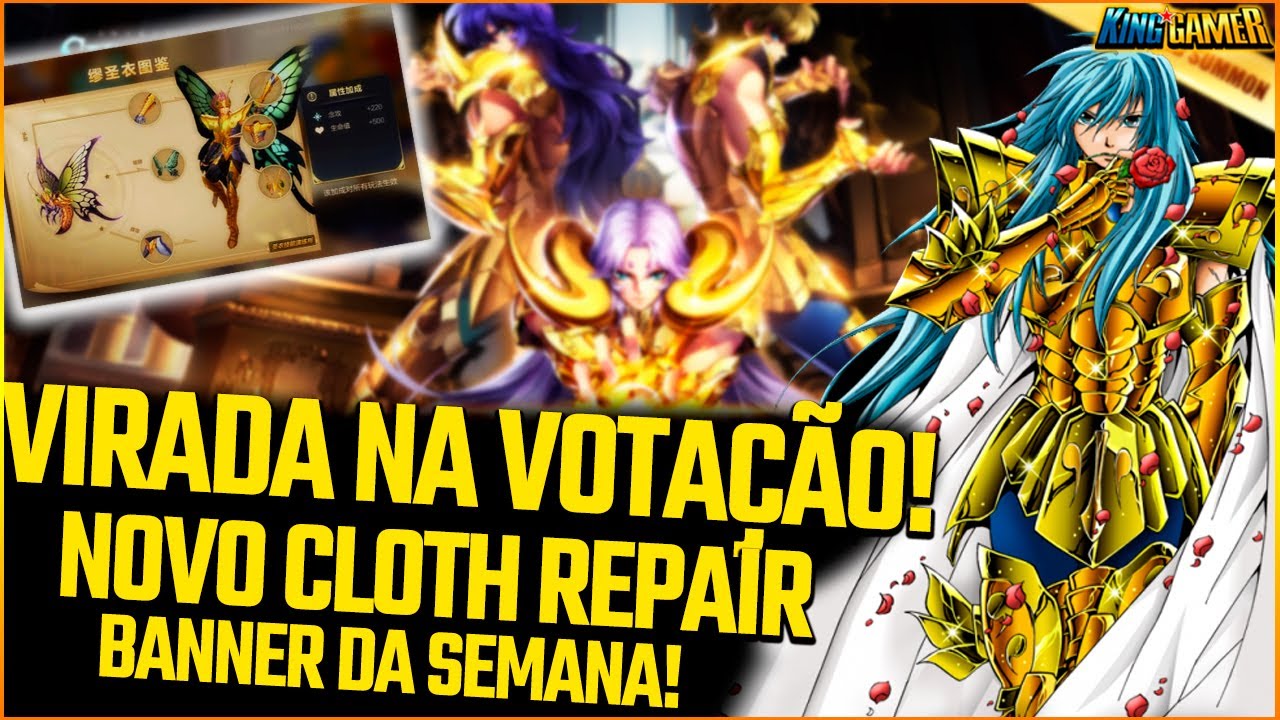 BANNER DA SEMANA + NOVO CLOTH REPAIR + VIRADA INCRÍVEL NA VOTAÇÃO LOST CANVAS! SAINT SEIYA AWAKENING