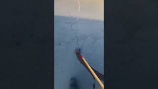 SATISFYING CRACK SEALING 😎 #shorts #cracksealing #construction