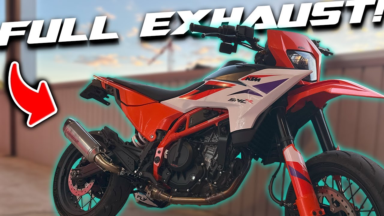 Installing a FULL EXHAUST on the SUPERMOTO! // 2025 KTM SMC R 390