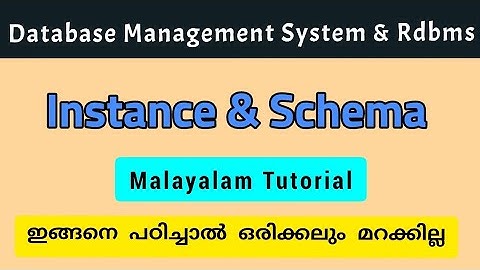 Dbms|Instance|Schema|malayalam|calicut university|bca/bsc cs 4th semester