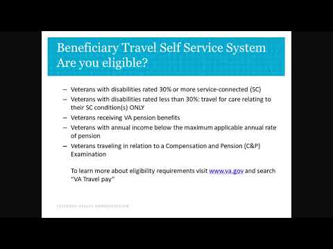 Beneficiary Travel Self-Service System (BTSSS) Introduction 1 of 6