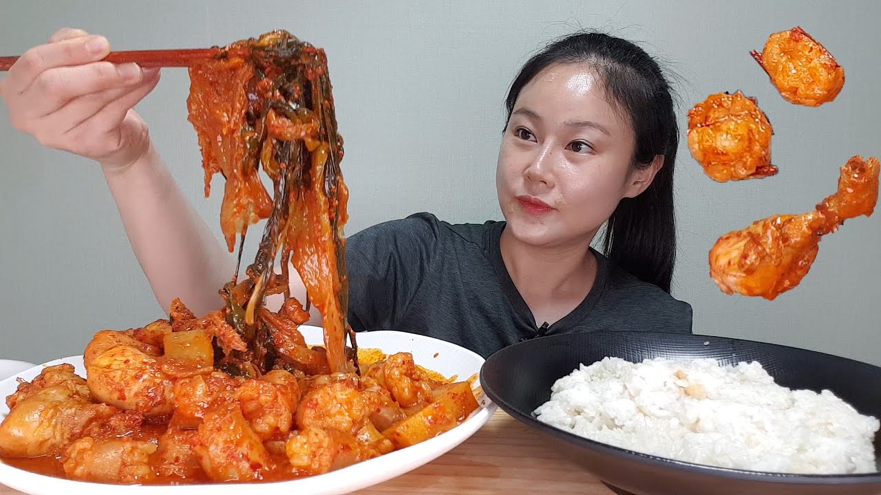 요리먹방:) 이것이야말로 이 시대 진정한 섹시 푸드~🔥 매운🥵 대창 닭다리 실비김치,파김치찜 침샘 폭발 먹방 spicy kimchijjim mukbang