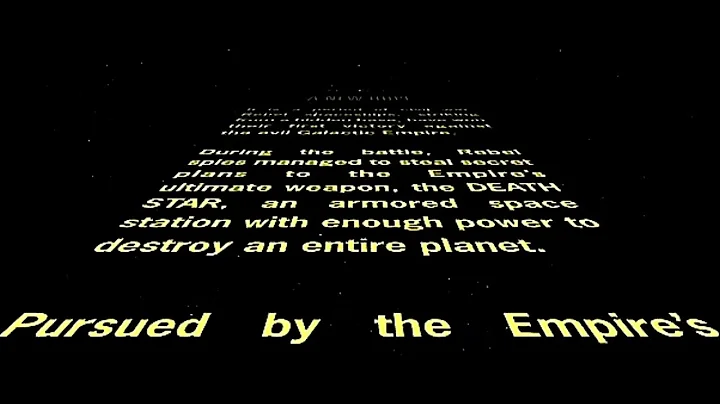 Star Wars Episode IV A New Hope Opening Crawl