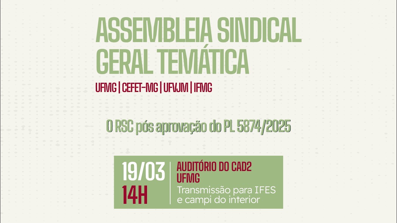Assembleia Sindical Geral Tem&aacute;tica - RSC