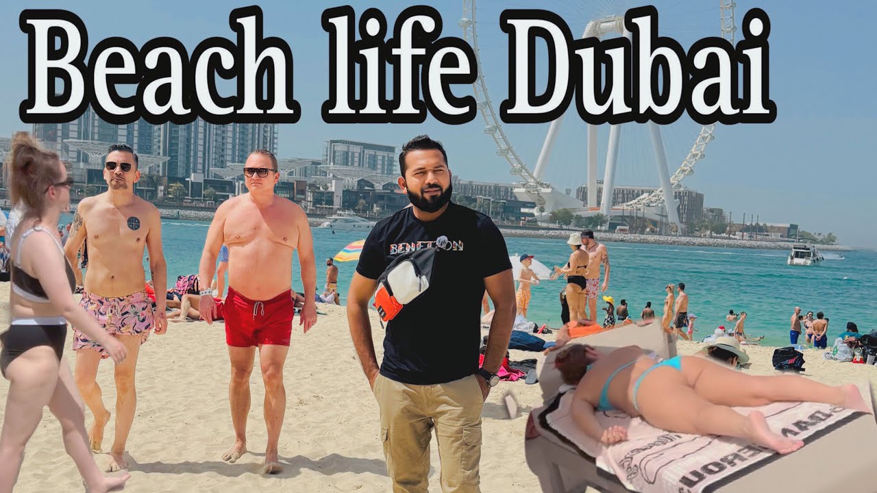 DUBAI BEACH LIFE 😲   DUBAI BIKINI BEACH 👙🌴 JUMEIRAH BEACH RESIDENCE DUBAI ☂ 