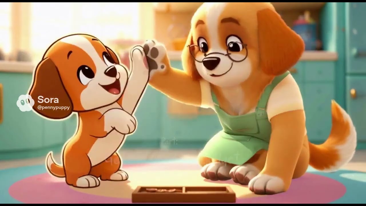 Penny the Puppy Learns about Budgeting Using Treats & Kibbles | Calm Learning For Kids
