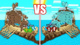 Mikey POOR Family vs JJ RICH Family SHIP BASE Survival Battle in Minecraft - Maizen Parody