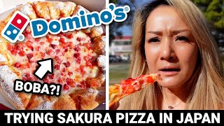 Trying Domino's Japan Sakura Boba Pizza 🌸🍕 | Life in Japan VLOG