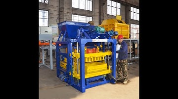 QTJ4-25 Cement brick making machine loading video
