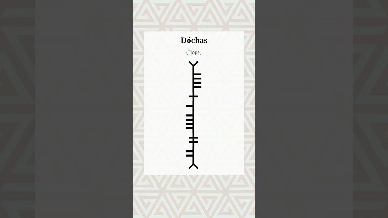 Ogham Word Of the Day dóchas-hope