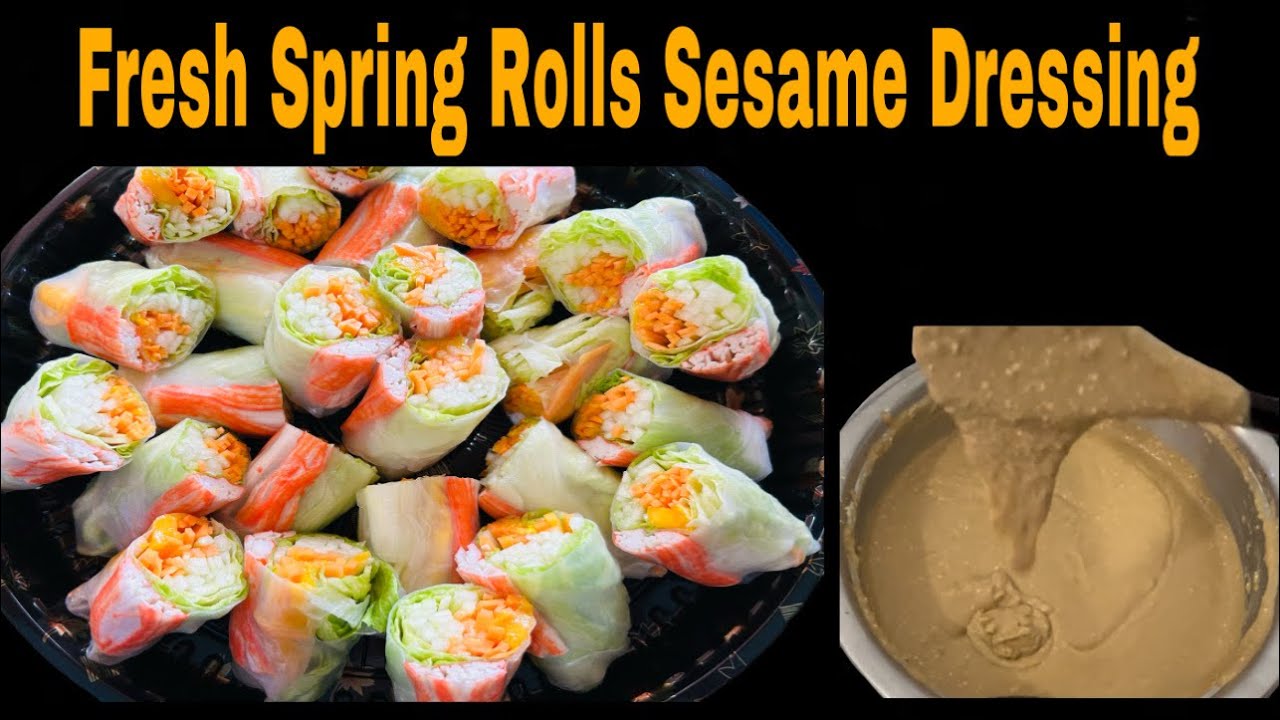 SESAME Dressing/Sauce for Kani Salad or Kani Fresh Spring Rolls YouTube
