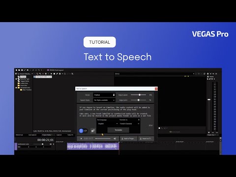 VEGAS Pro 21: How to use Text to Speech