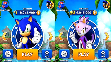 Sonic Dash SONIC VS BLAZE Android iPad iOS Gameplay HD