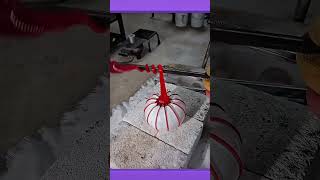 Transforming Hot Glass into Beautiful Artistic Creations #glassart #craftsmanship #popular #shorts