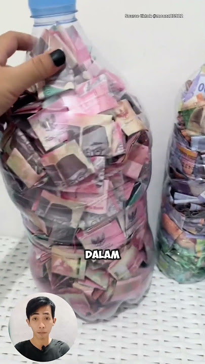Salah satu tempat menabung dirumah, nabung didalam galon😱‼️ #shorts #tips #menabung