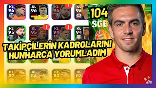 TAKİPÇİLERİN KADROLARINI YORUMLUYORUM #8 #efootball2024mobile