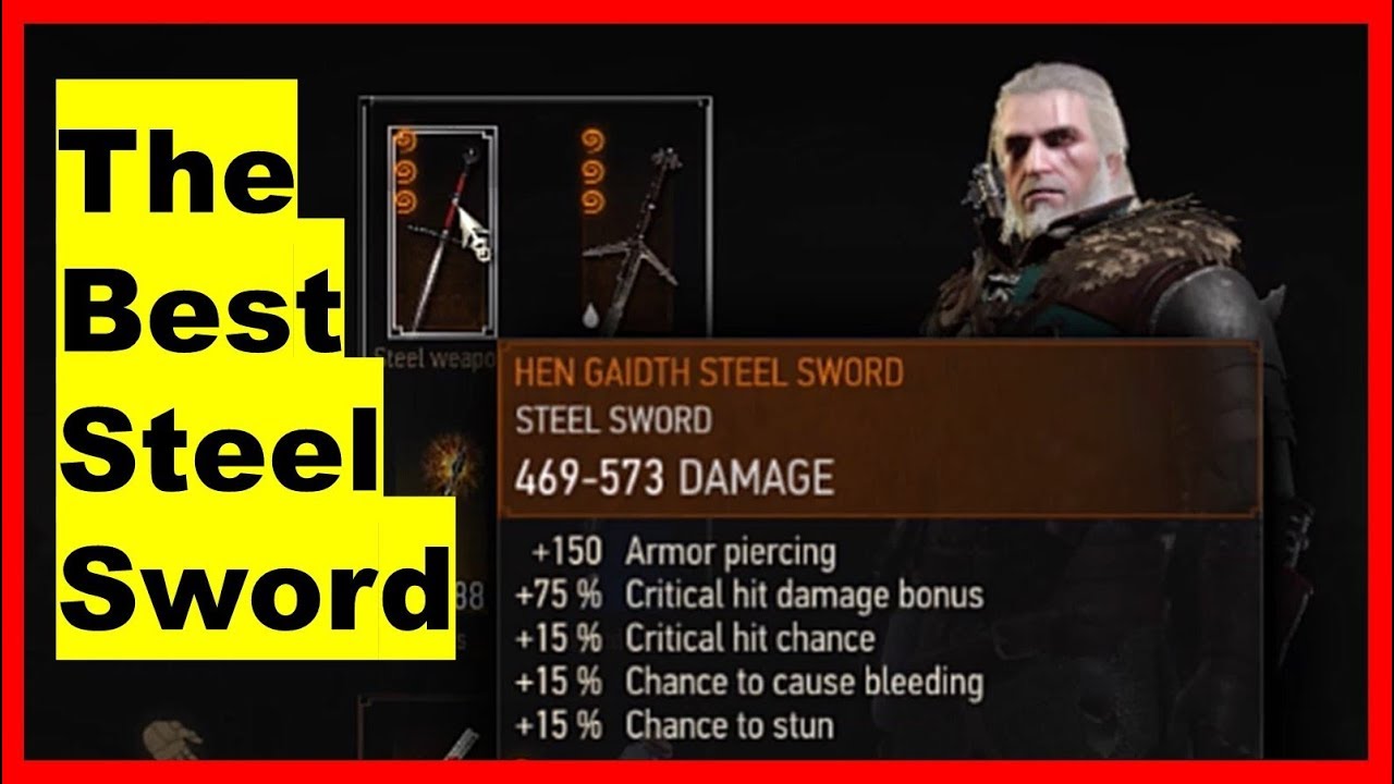 witcher 3 best steel sword
