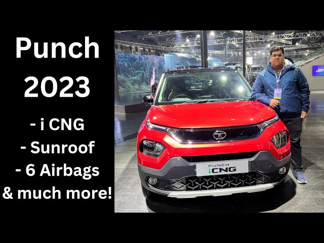 Tata Punch 2023, New features, i CNG, Sunroof, Shark Finn Antenna, Digital Speedo
