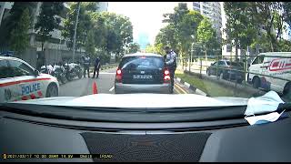 Traffic Police tp Morning Road Block At Jalan Datoh Road March 2021