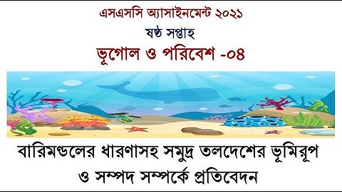 এসএসসি অ্যাসাইনমেন্ট ২০২১ ষষ্ঠ সপ্তাহ ভূগোল ও পরিবেশ ০৪ SSC Assignment 6th Week Geography 04
