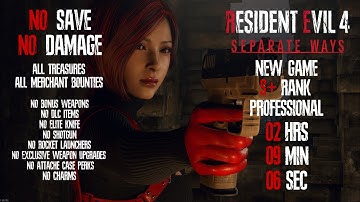 Resident Evil 4 Remake - Separate Ways - NO Save, NO Damage, S+ Rank Professional (No Commentary)
