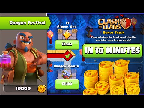 Fastest Way to Get All Dragon Medals in Clash of Clans - Easy Way to Beat Dragon Festival Event Coc