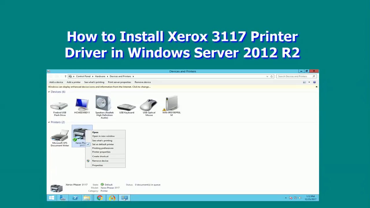 xerox phaser 3117 drivers windows 7